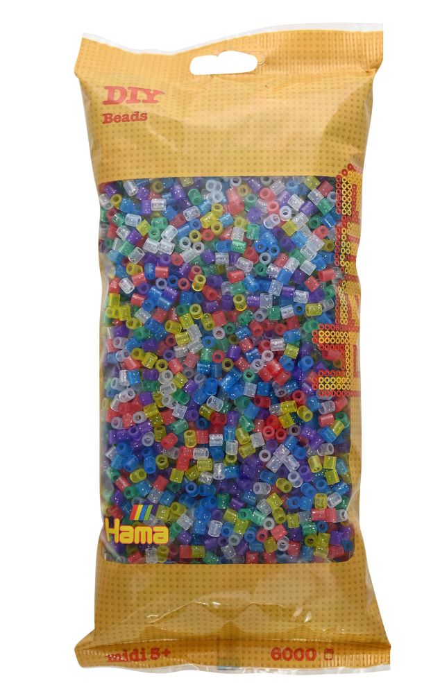 Hama Beutel mit Perlen, glittermix