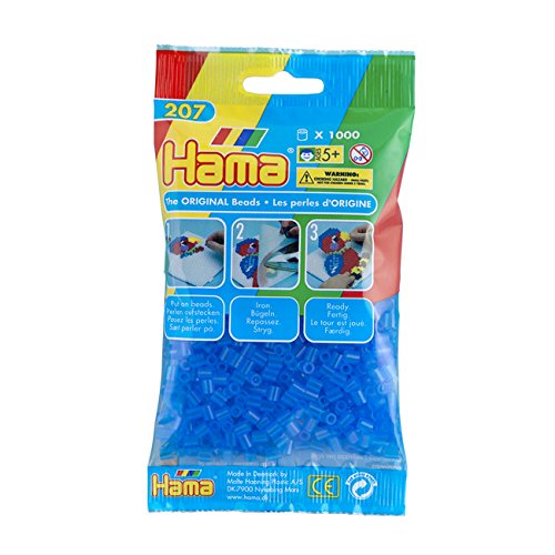 Beutel mit Perlen, transparent blau