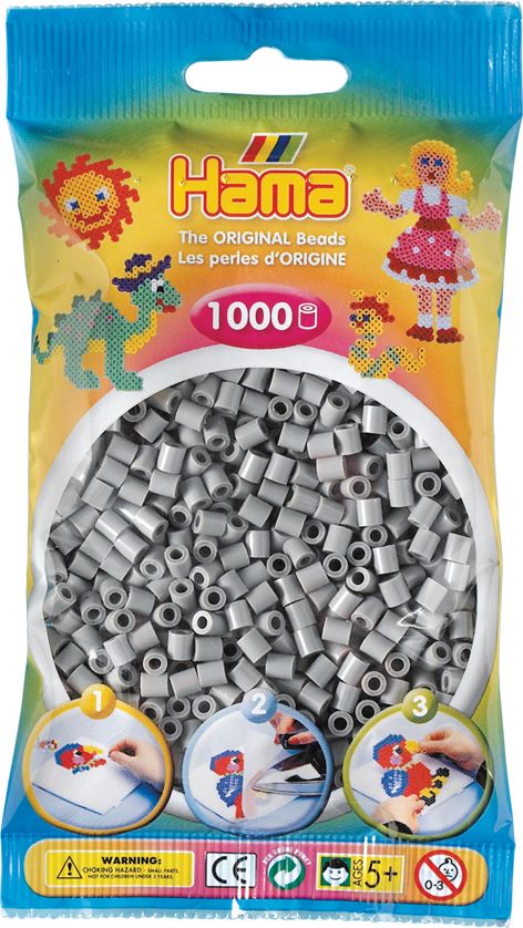 Perlenbeutel 1000St. grau