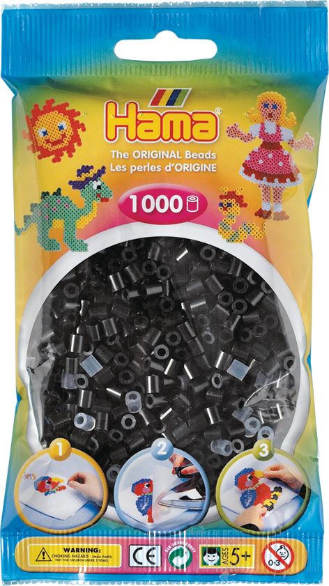 Perlenbeutel 1000 Stück schwarz