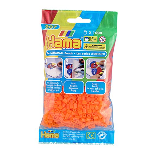 Beutel mit Perlen, neon-orange