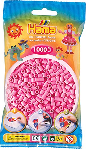 Beutel mit Perlen, pastell-pink