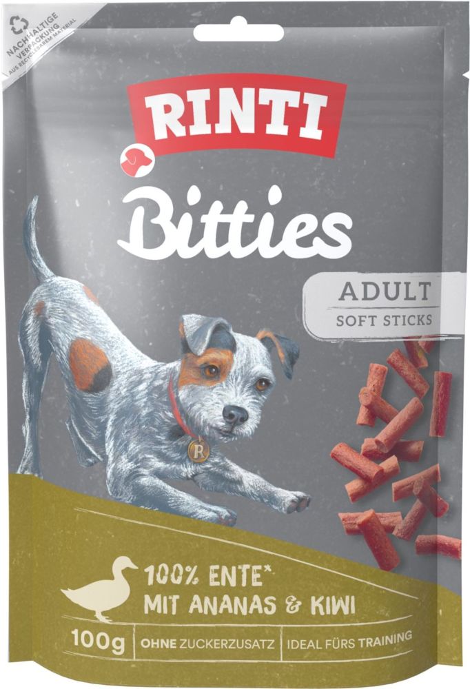 Rinti Extra Snack Bitties mit Ente & Ananas & Kiwi 100g