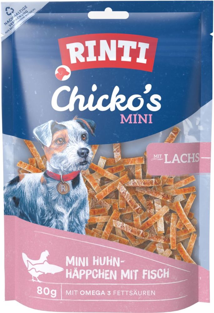 Rinti Chicko Mini Häppchen mit Lachs, 80 g