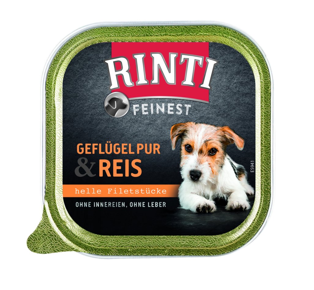 Rinti Feinest Geflügel pur & Reis, 150 g Schale