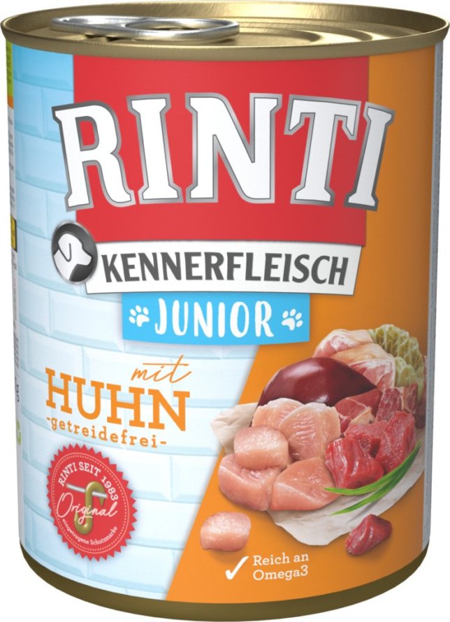 Rinti Kennerfleisch Junior + Huhn, 800 g Dose