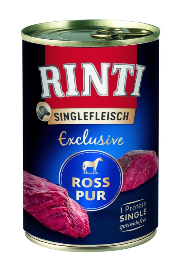 Rinti Singlefleisch Exclusive Ross pur, 400 g Dose