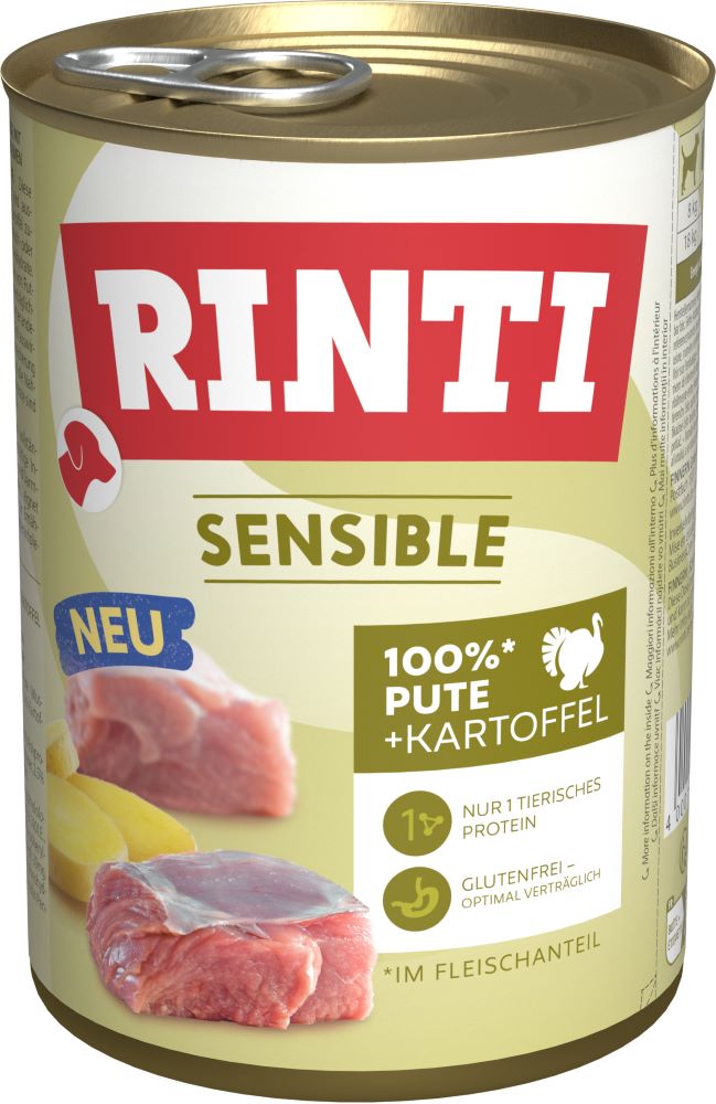 Rinti Sensible Pute + Kartoffel, 400 g Dose