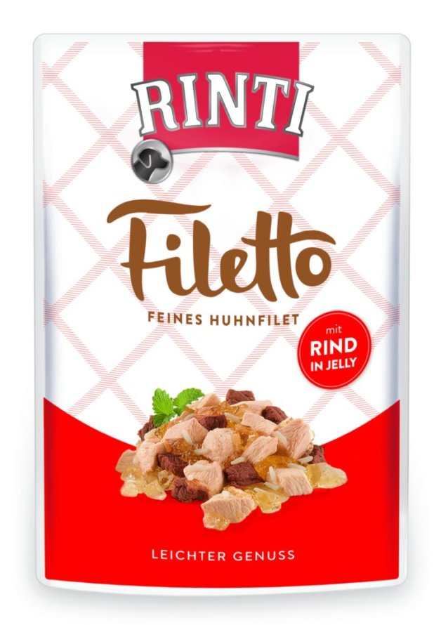 Rinti Filetto Huhnfilet mit Rind, 100 g Frischebeutel