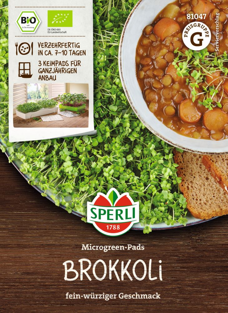 Sperli BIO Microgreen-Pads Brokkolisamen
