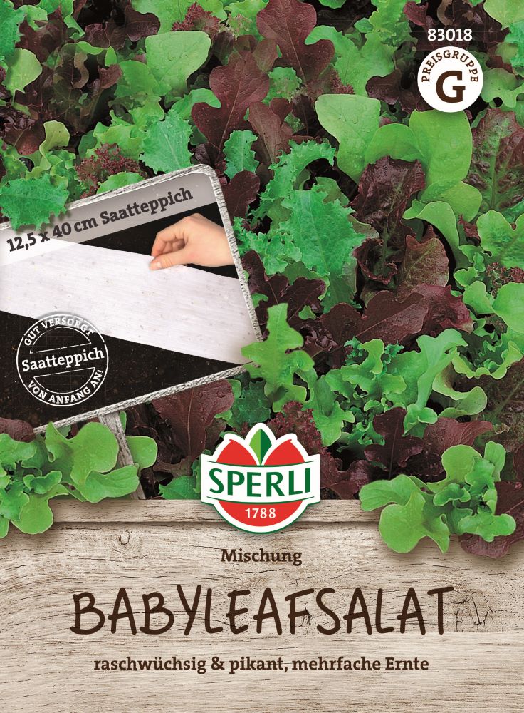 Babyleafalatsamen Mischung, Saatteppich