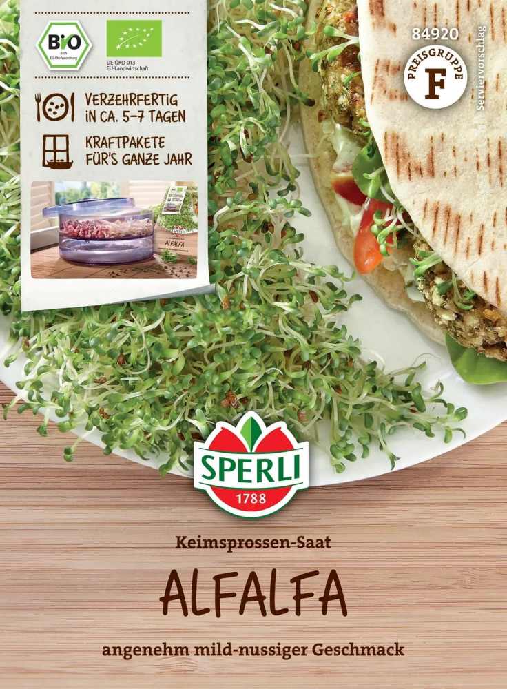 Sperli BIO Keimsprossen-Saat Alfalfa