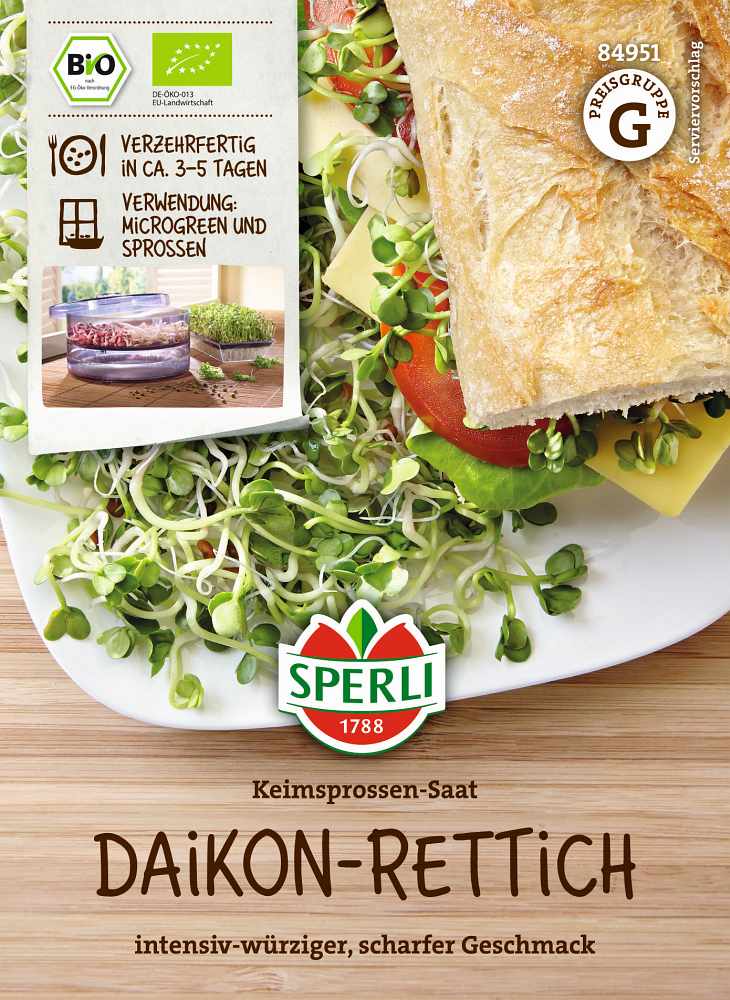 BIO Keimsprossen-Saat Daikon-Rettich