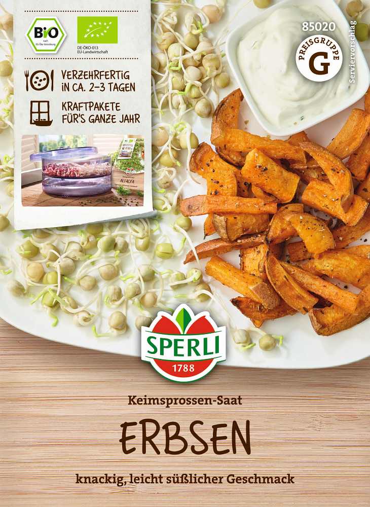 BIO Keimsprossen-Saat Erbsen