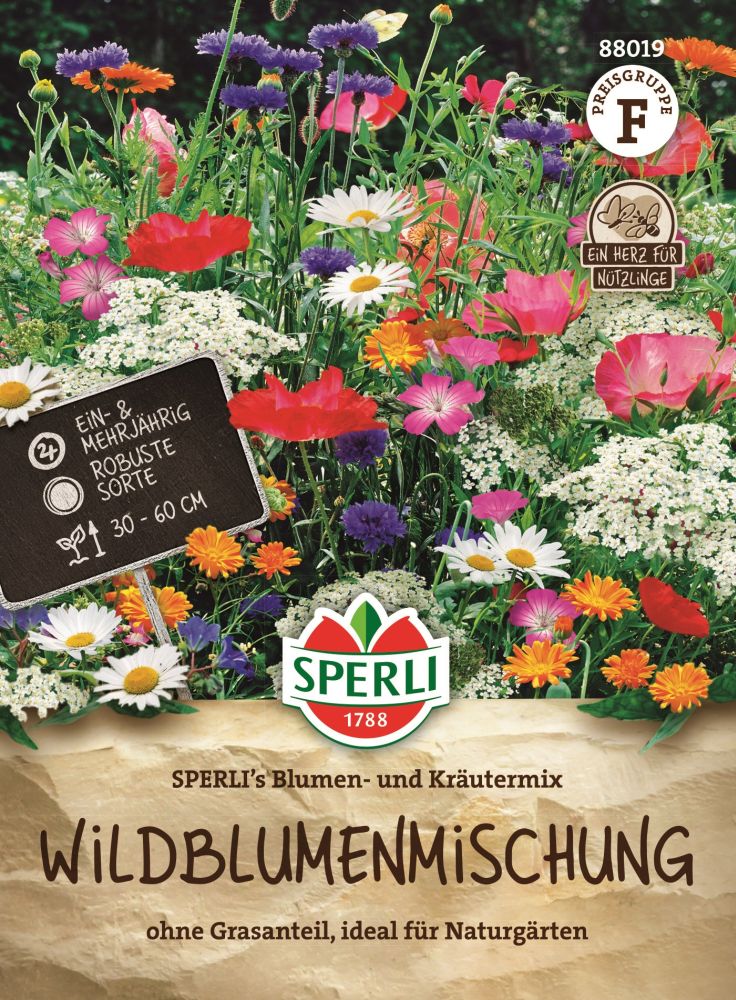 Wildblumenmischung, Blumen +Kräuterwiese