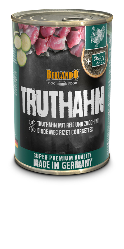 Belcando Naßfutter 400g, Truthahn mit Reis+Zucchin