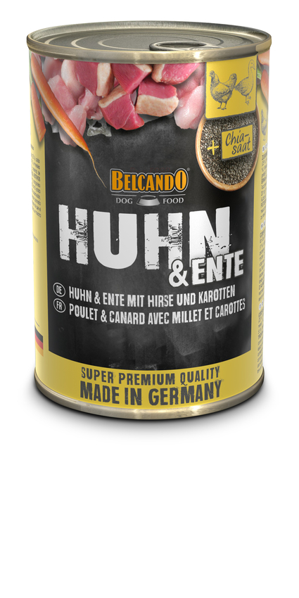 Belcando Naßfutter 400g Huhn+Ente mit Hirse
