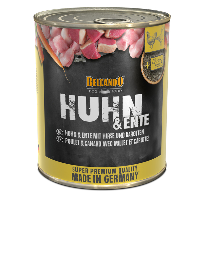Belcando Naßfutter 800g, Huhn+Ente mit Hirse
