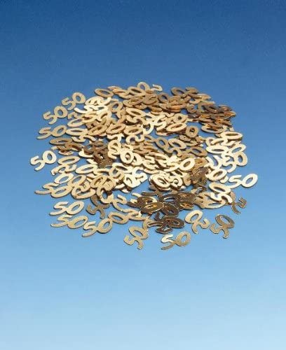Deko-Konfetti "50" gold 15g