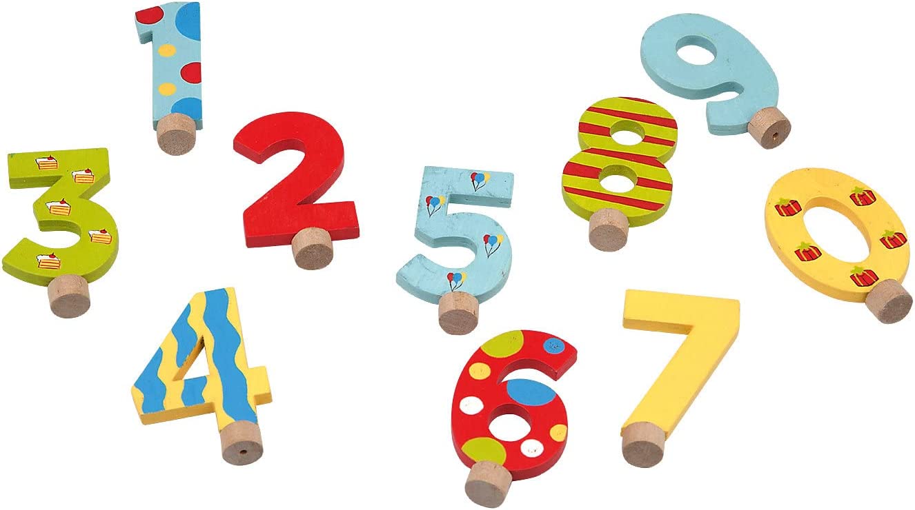 Holz Geburtstagszahlen Happy Birthday 0-9