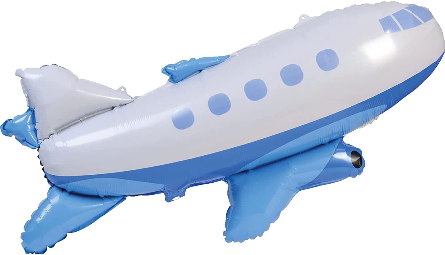 Folien-Ballon Flugzeug blau
