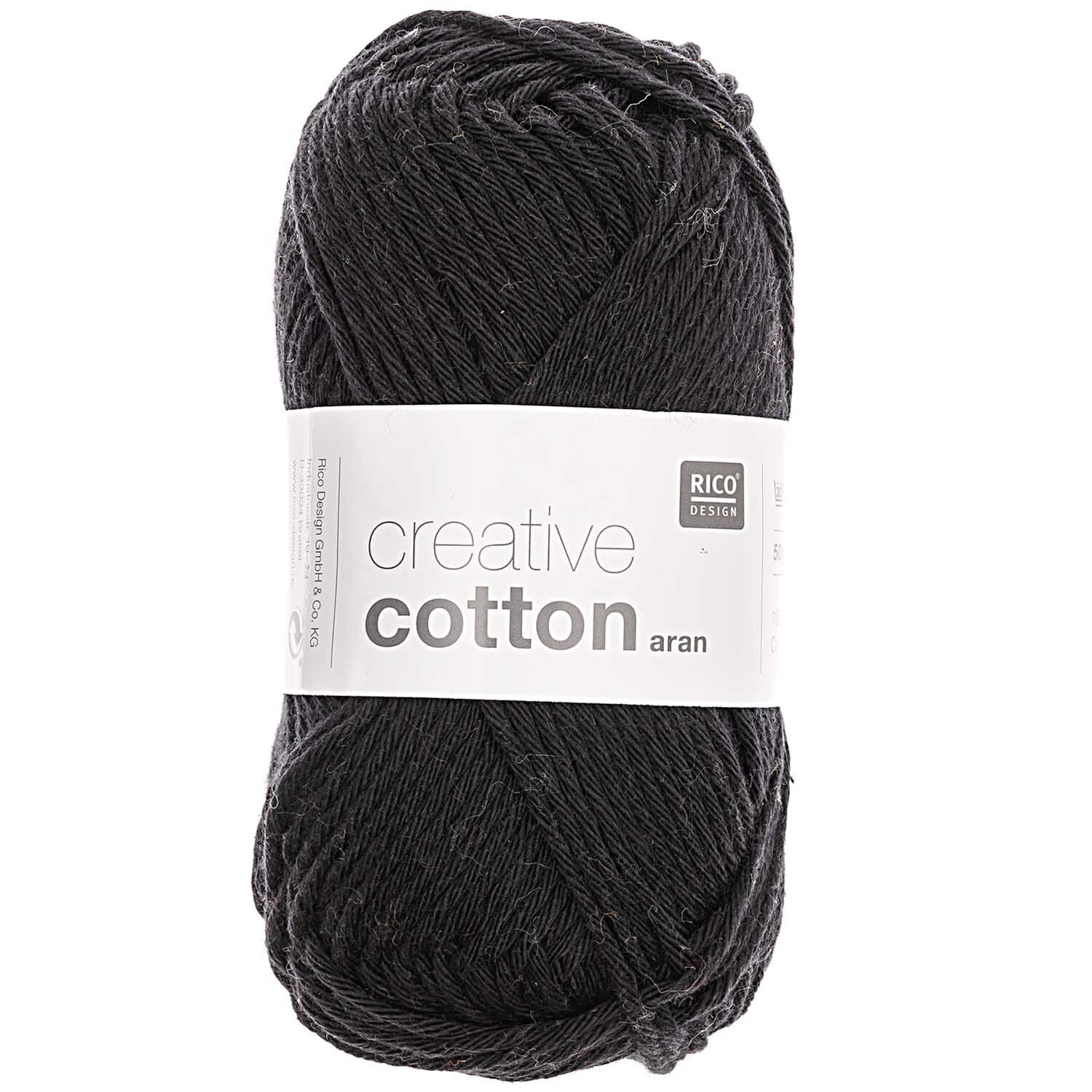 Rico Design Creative Cotton aran, schwarz