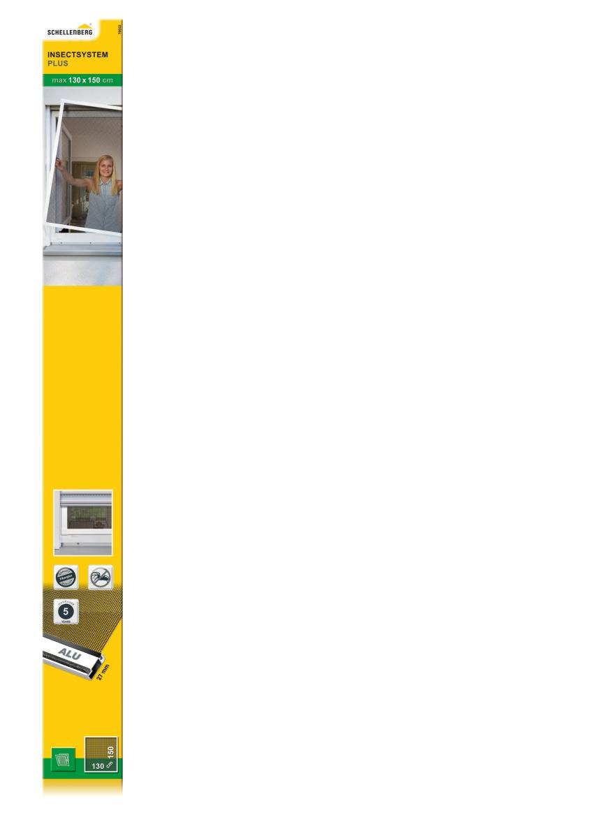 Fenster PLUS Rahmensystem, max. 130 x 150 cm, weiß