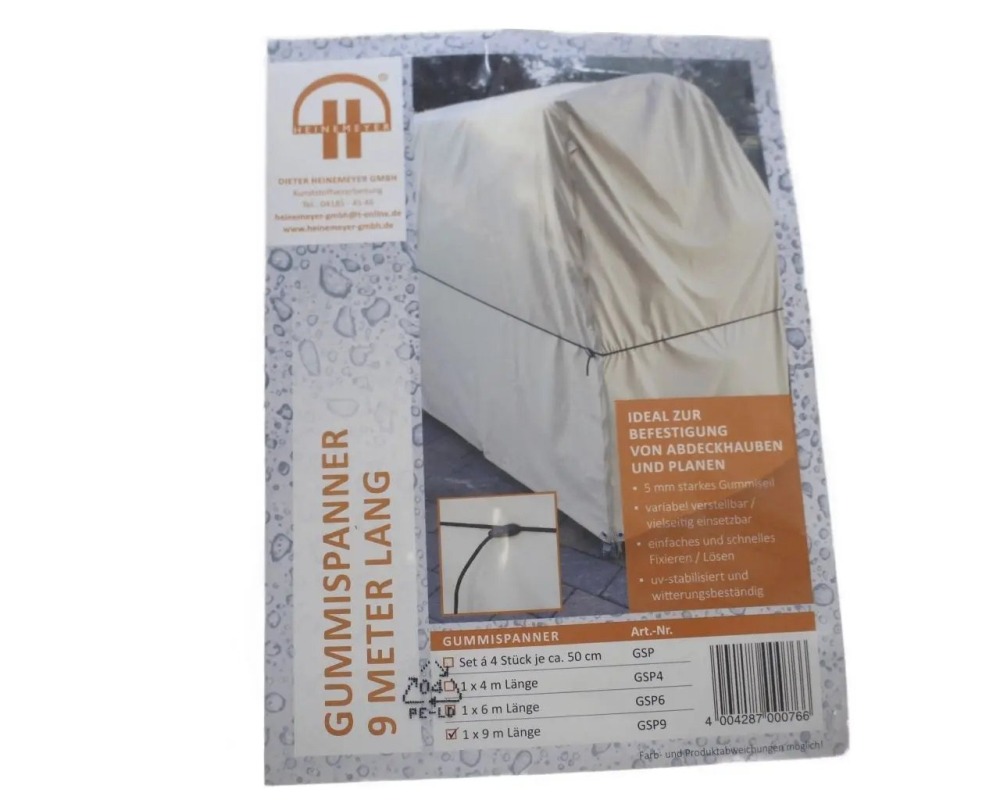 Abdeckhauben Gummispanner 9m