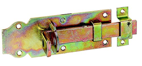 Schlossriegel, gerade,140 x 52 mm, galvanisch gelb verzinkt