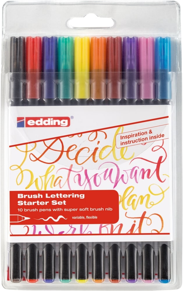 edding 1340 Pinselstift 10er-Set sortiert