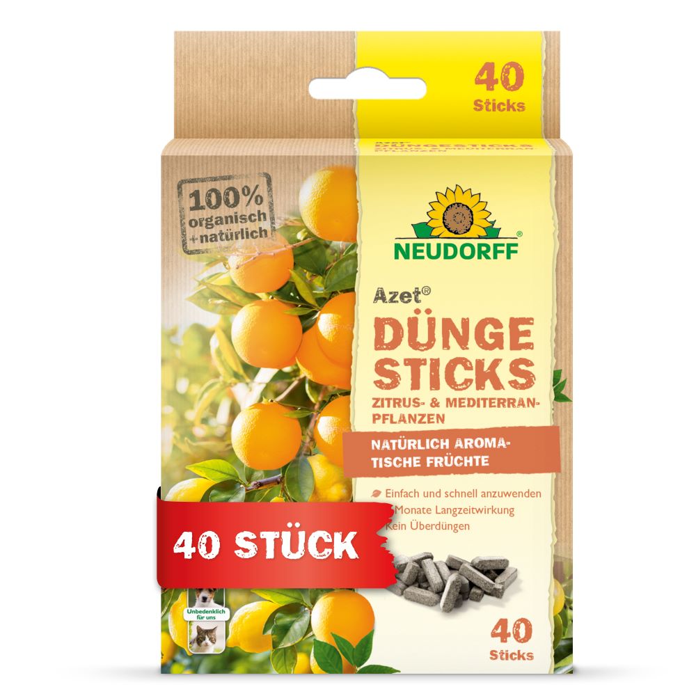 Azet Düngesticks Zitrus + Mediterranpfanzenl 40 Stück