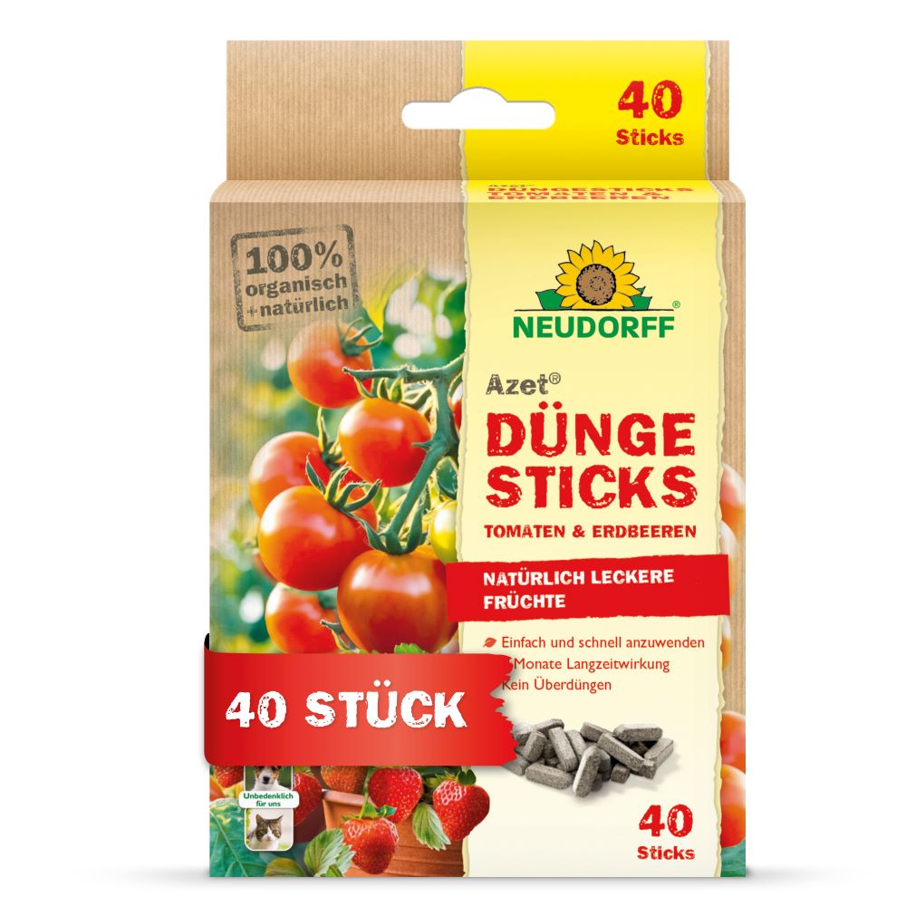 Azet Düngesticks Tomaten + Erdbeeren 40 Stück