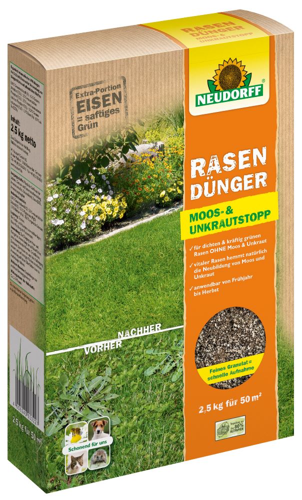 Neudorff Rasendünger Moos- & Unkrautstopp 2,5 kg