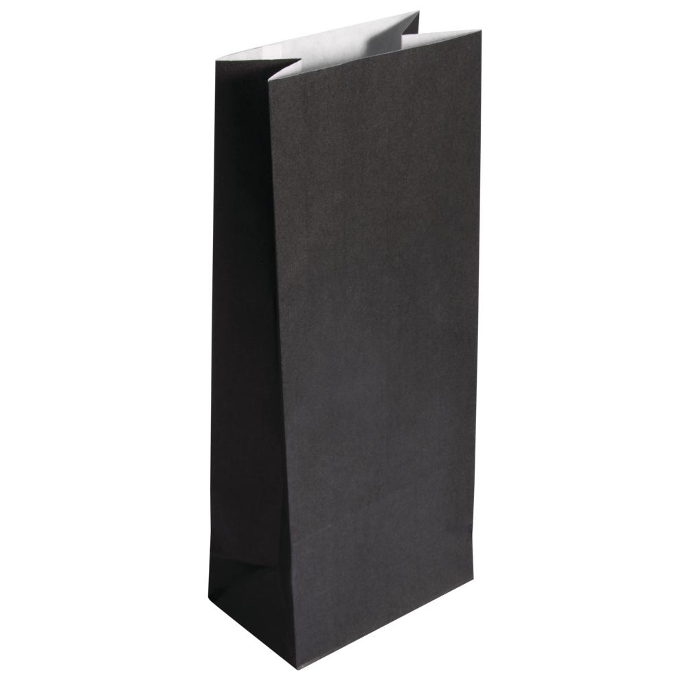 Papier-Blockbodenbeutel, schwarz