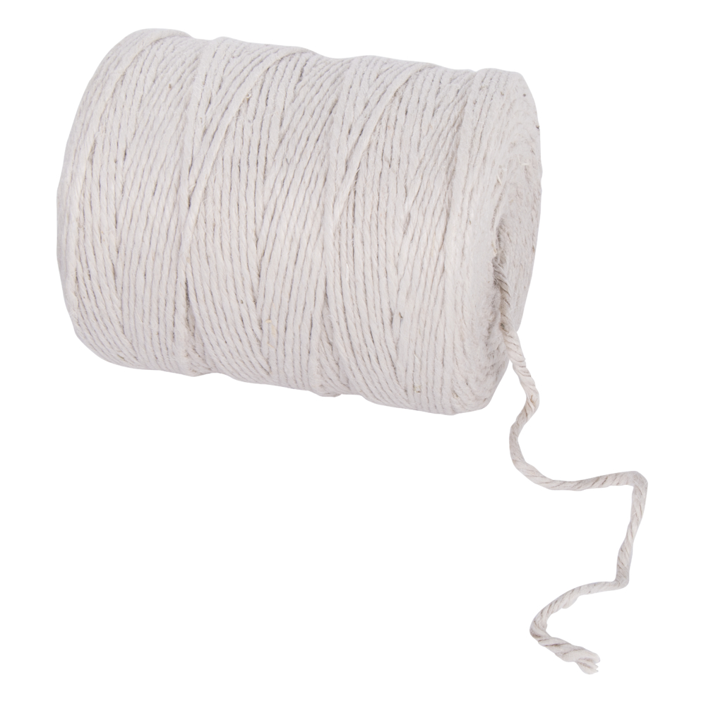 Jutegarn, 3-fach, 3,5 mm ø, weiß