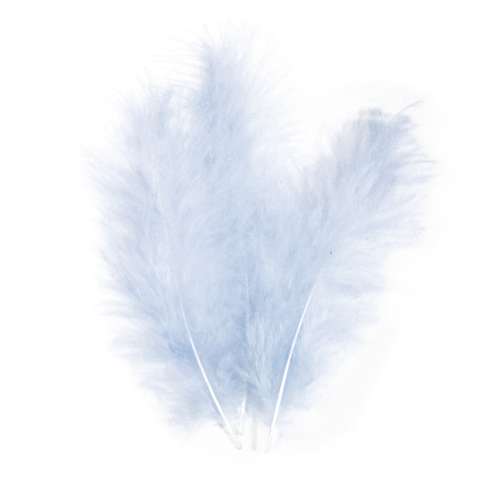Flauschfeder, hellblau