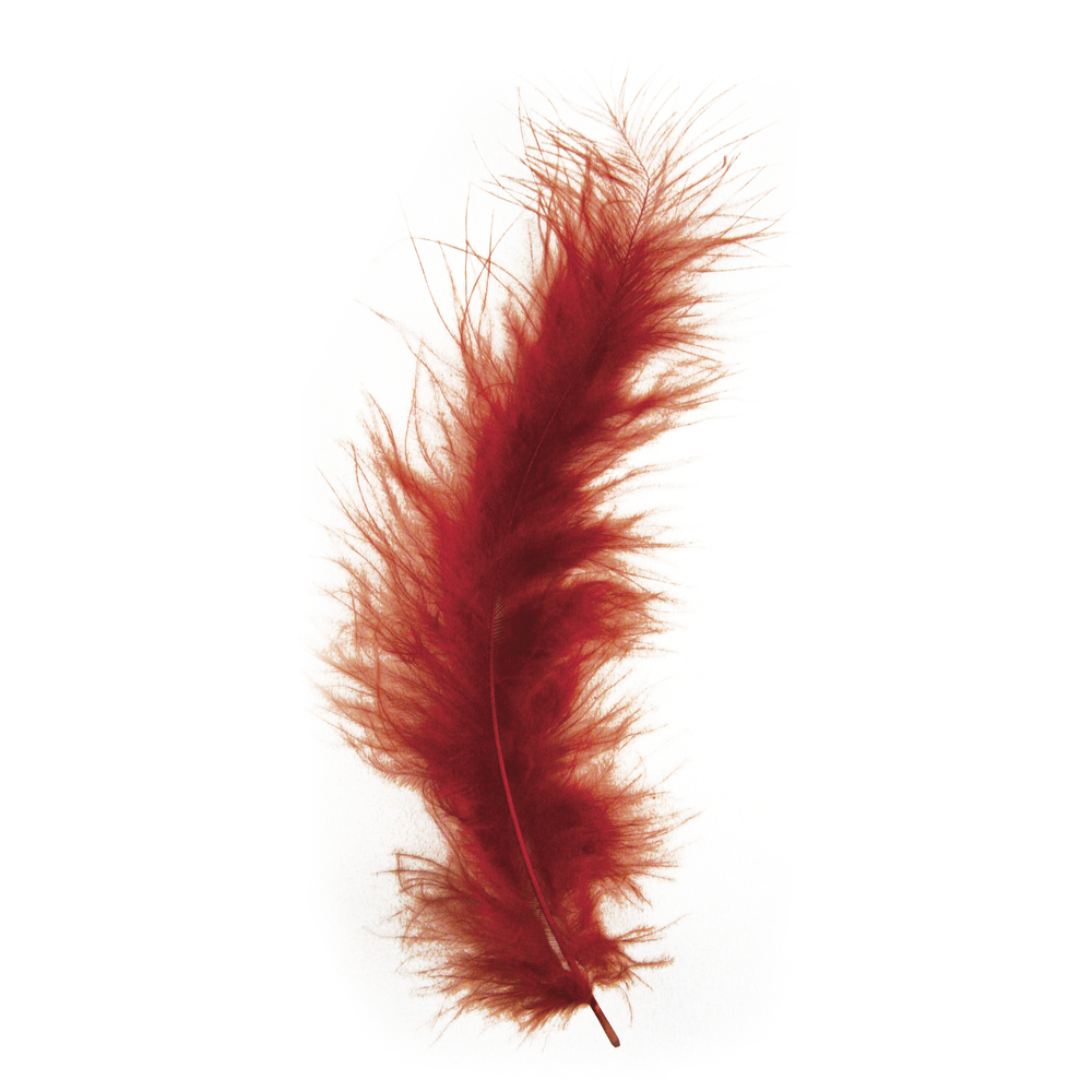 Flauschfeder rotbraun 10-15cm 15St.
