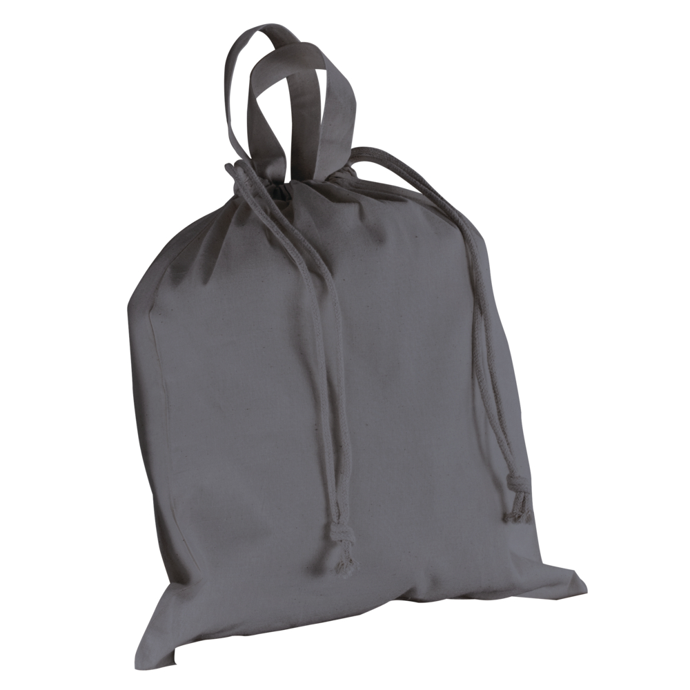 Baumwolltasche mit Kordelzug schiefergrau