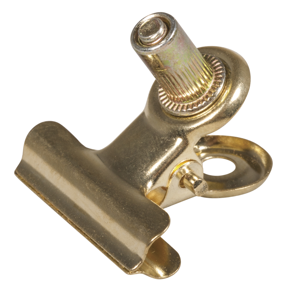 Metall-Clip mit Schraube gold