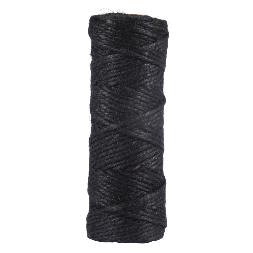 Jutegarn 4-fach, Ø 3,5mm schwarz 50 m