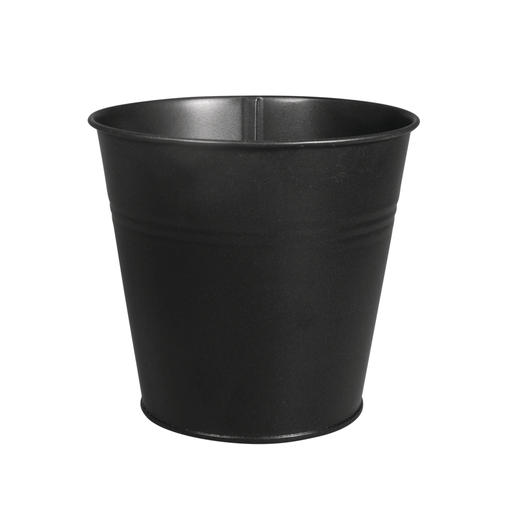 Metall Topf, 13 cm ø, schwarz