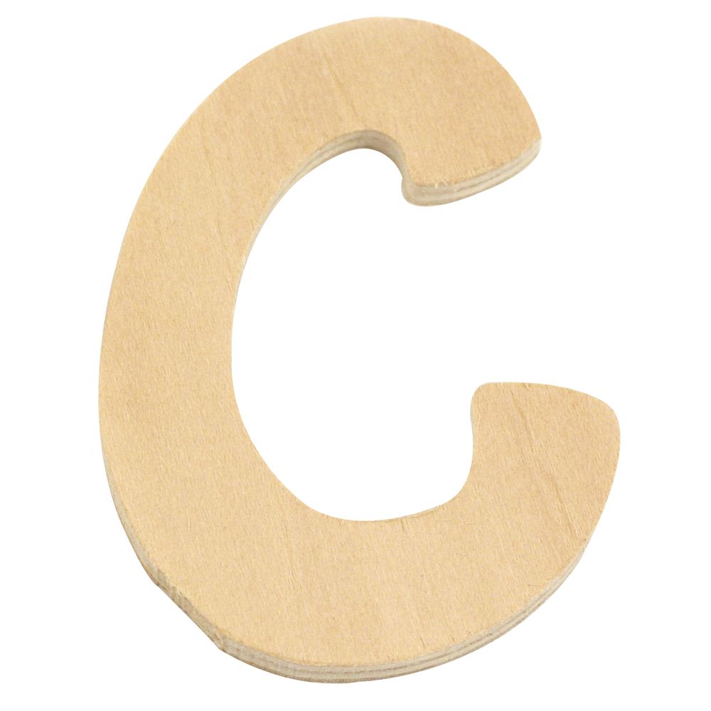 Holz- Buchstabe C, FSC Mix Credit, 6 cm ø