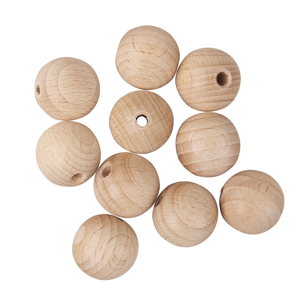 Rohholzkugeln FSC 100%, gebohrt, 20 mm ø