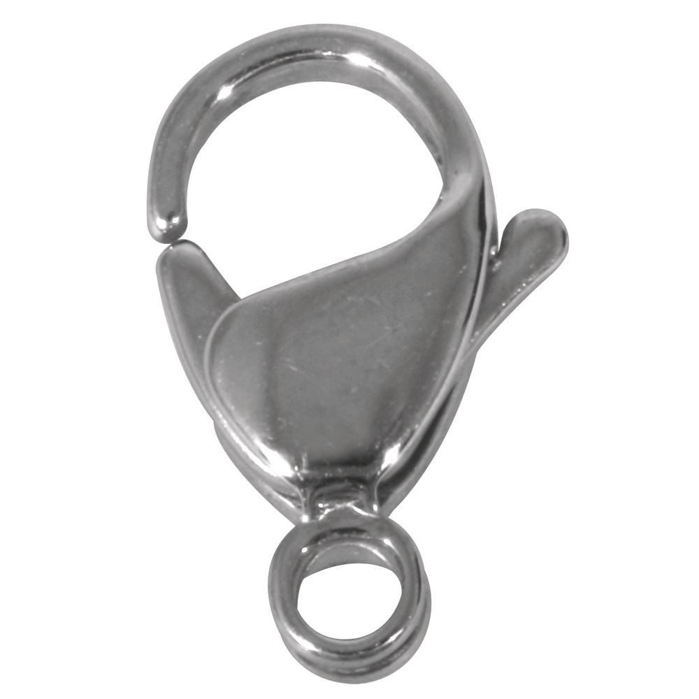 Edelstahl Karabiner-Schließe 12 mm, platin