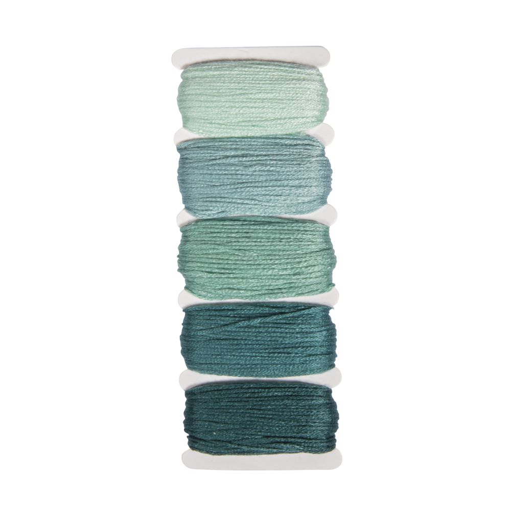 Baumwoll-Garn Stitch & Knot, blaugrün