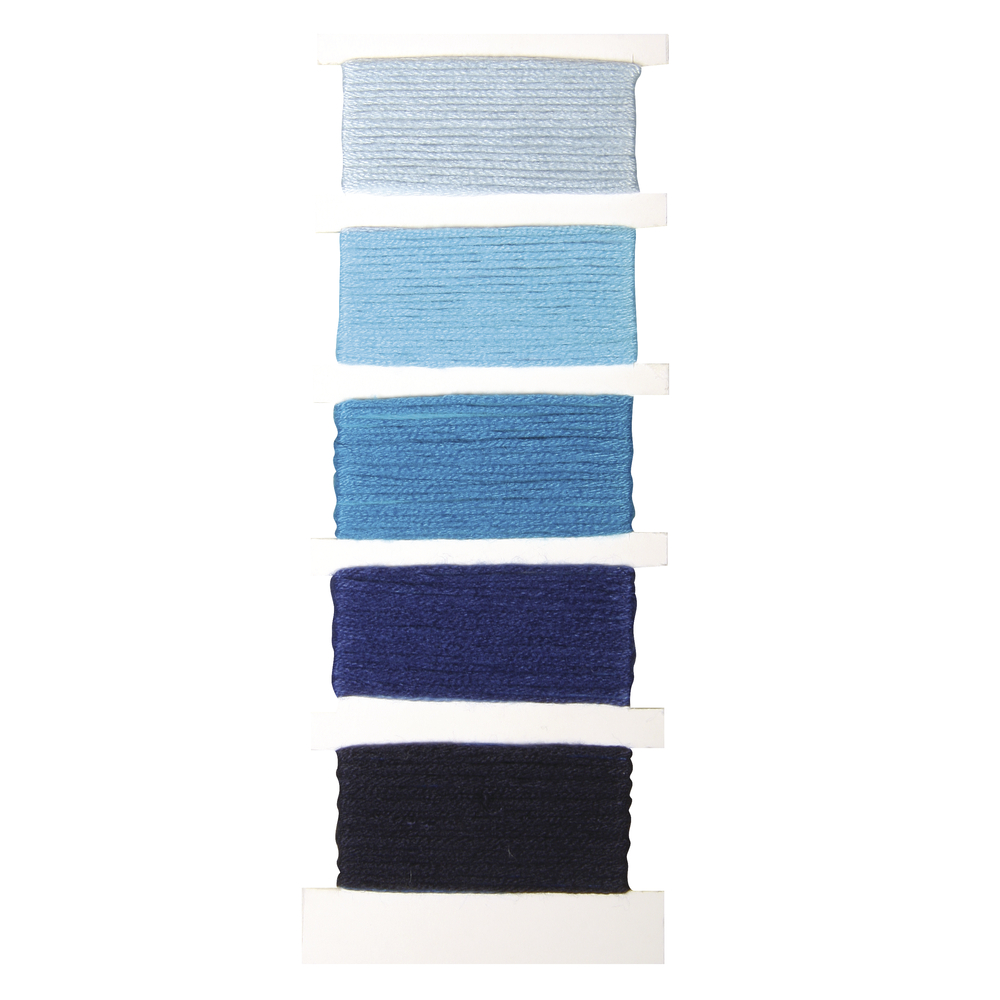 Baumwoll-Garn Stitch & Knot echtblau