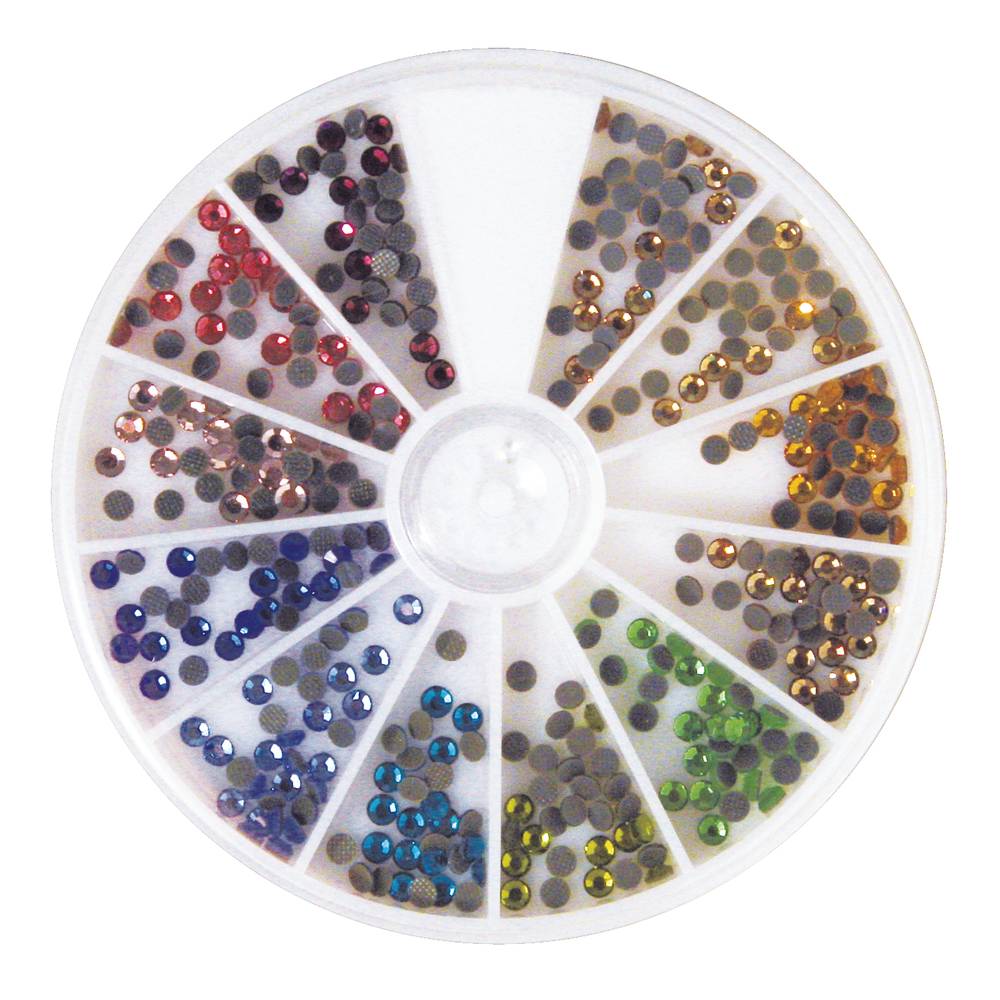 Hotfix-Strasssteine, 3mm ø, bunt