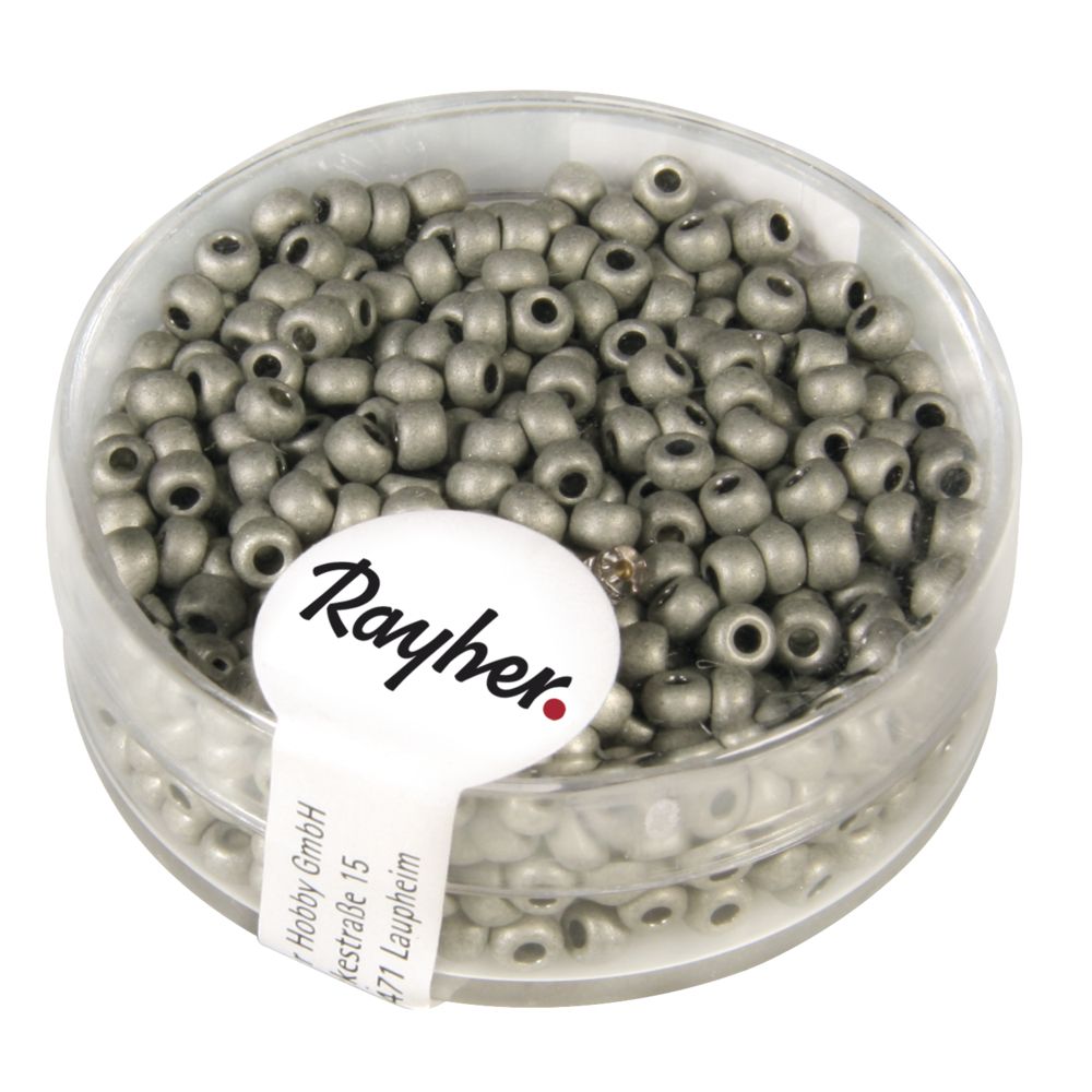 Metallic-Rocailles, matt, brillant silber