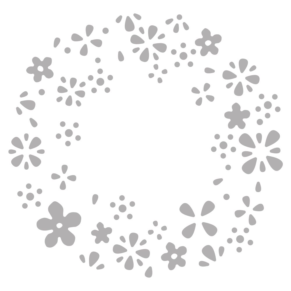 Stanzschablone: Blütenkranz Negativ