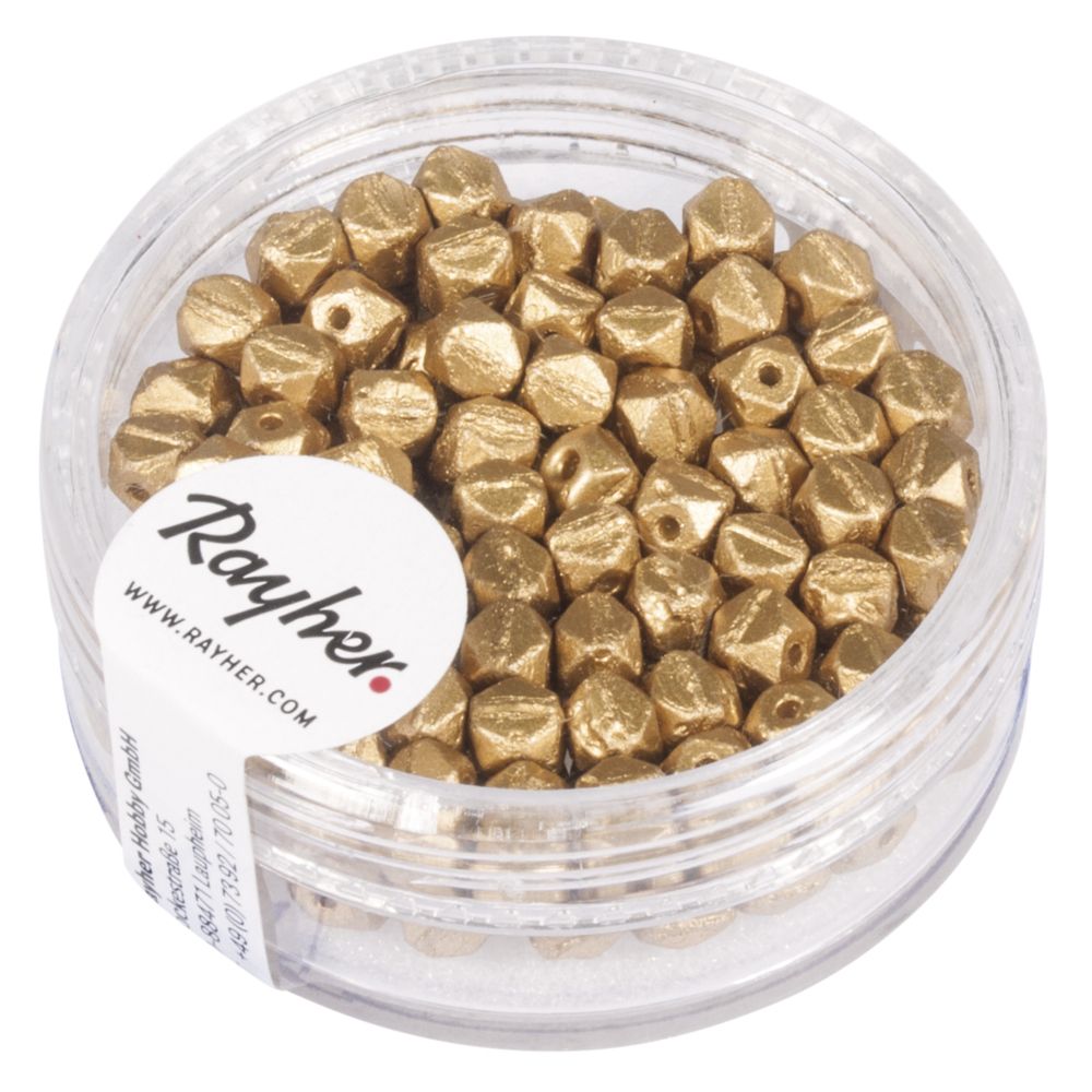 Antique Rocailles, 4 mm ø, gold